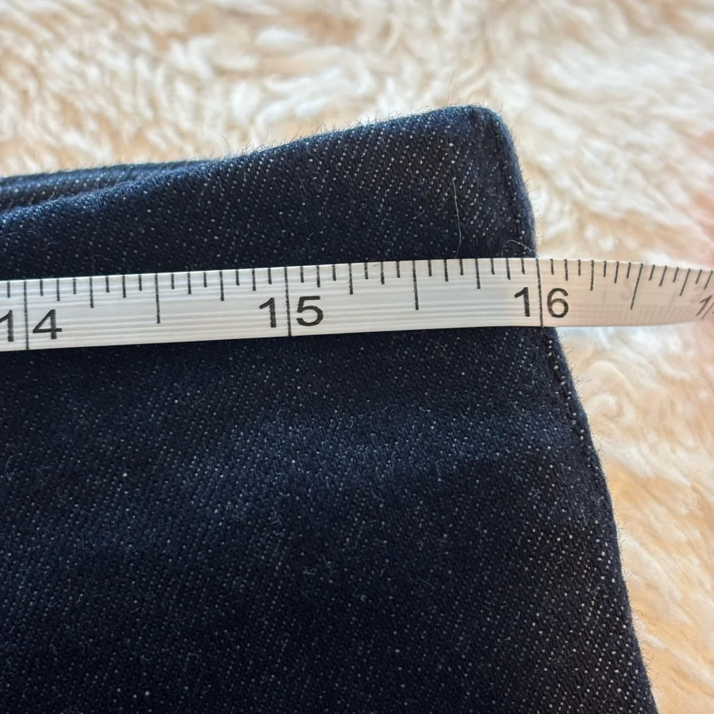 White House Black Market Dark Blue Denim Button-Front Pencil Skirt 015 - Picture 5 of 8